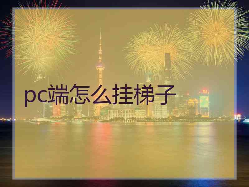pc端怎么挂梯子
