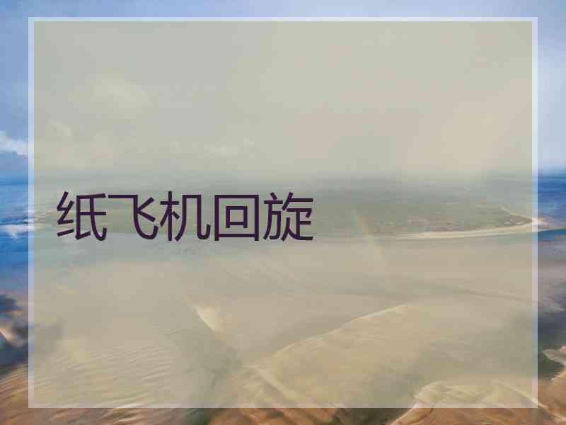 纸飞机回旋
