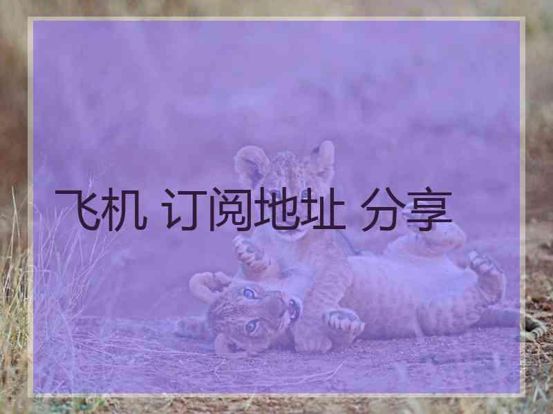 飞机 订阅地址 分享