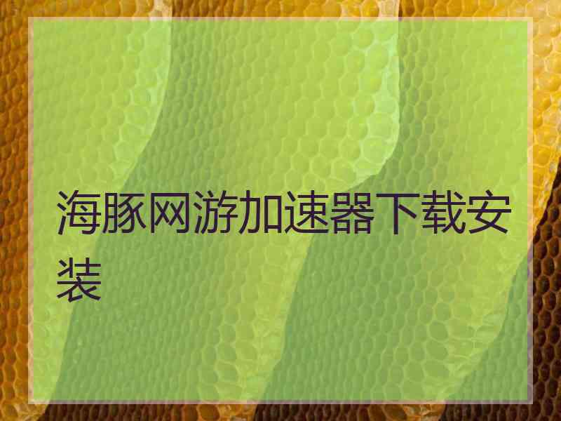 海豚网游加速器下载安装