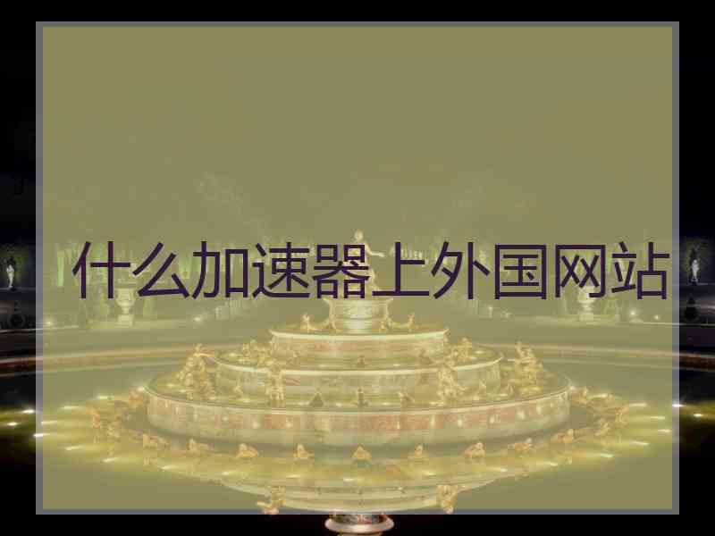 什么加速器上外国网站