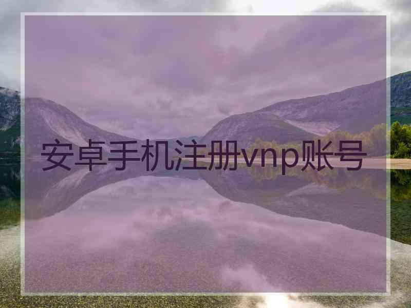 安卓手机注册vnp账号