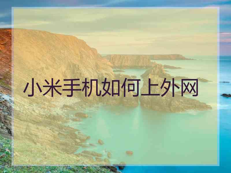小米手机如何上外网