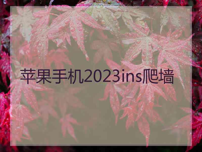 苹果手机2023ins爬墙