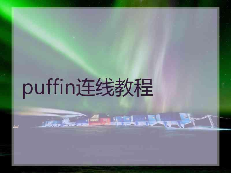 puffin连线教程