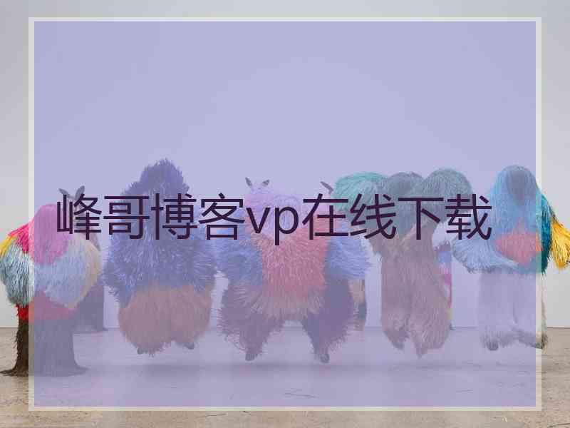峰哥博客vp在线下载
