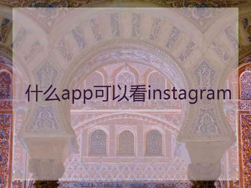 什么app可以看instagram