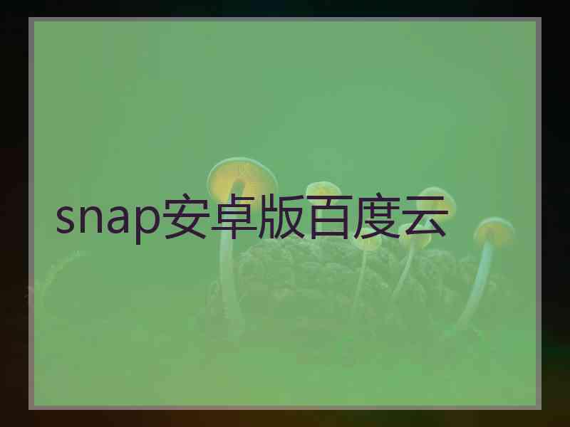 snap安卓版百度云