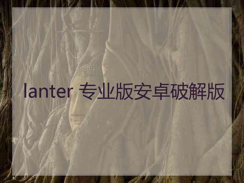 lanter 专业版安卓破解版