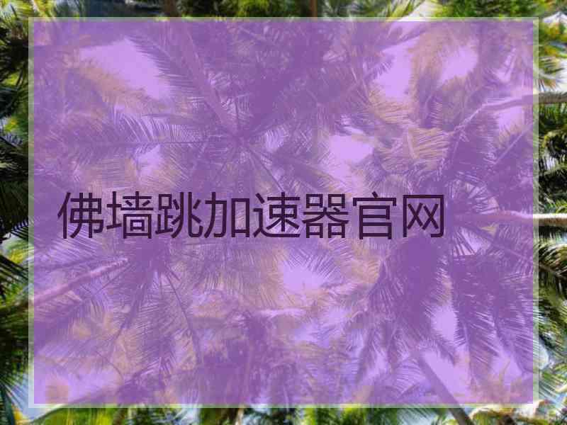 佛墙跳加速器官网