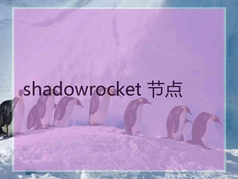 shadowrocket 节点