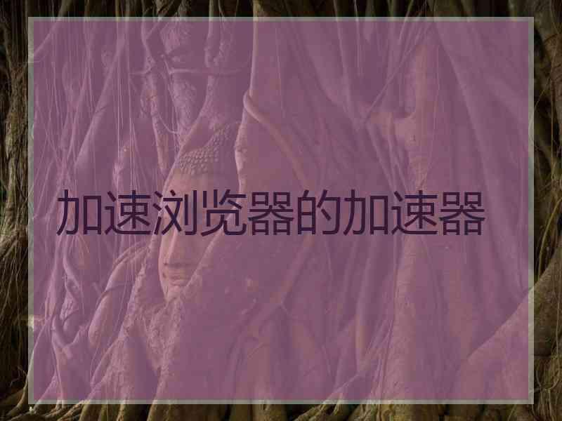 加速浏览器的加速器