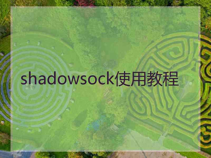 shadowsock使用教程