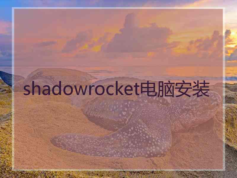 shadowrocket电脑安装
