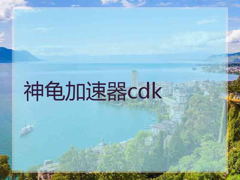 神龟加速器cdk