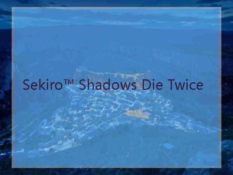 Sekiro™ Shadows Die Twice