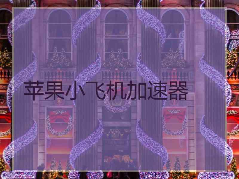 苹果小飞机加速器