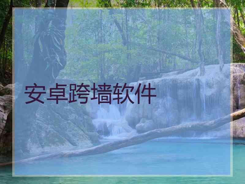 安卓跨墙软件