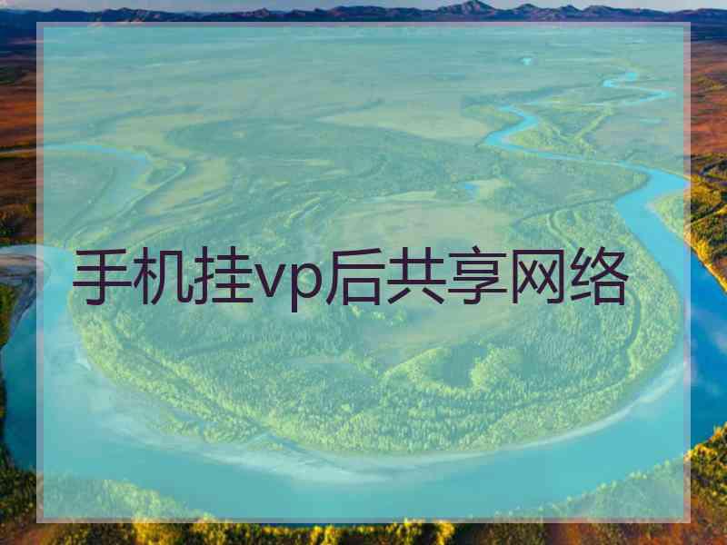 手机挂vp后共享网络