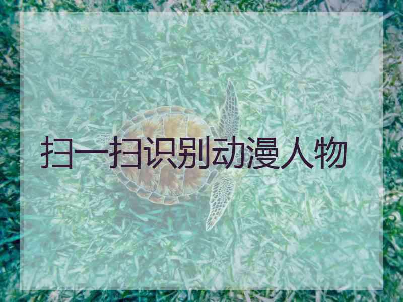 扫一扫识别动漫人物