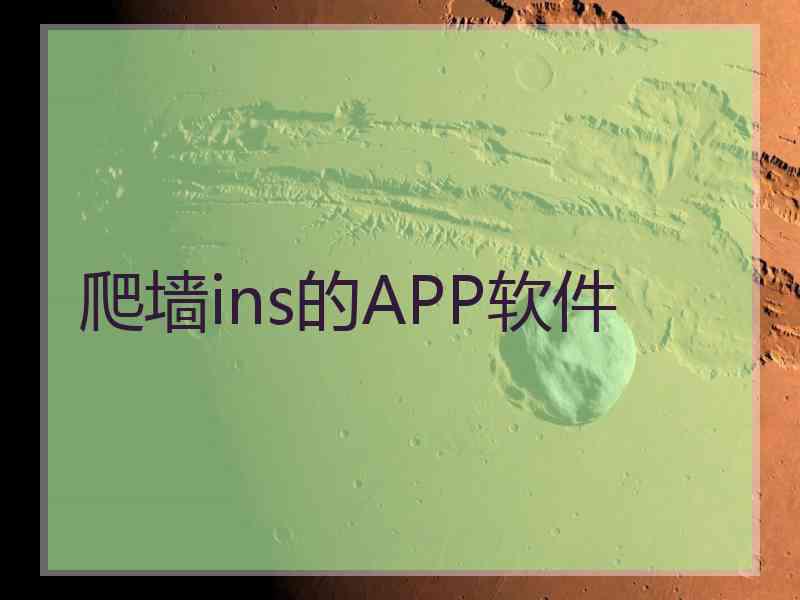 爬墙ins的APP软件