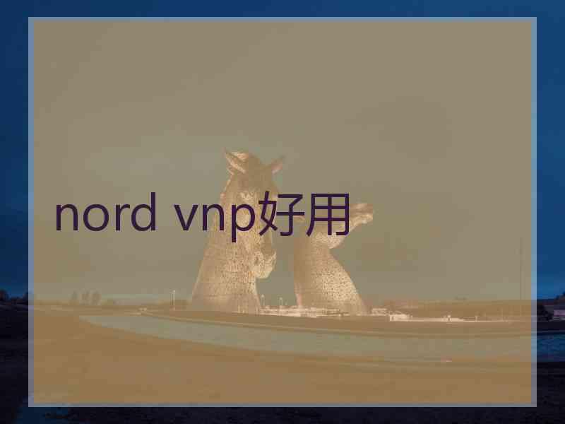 nord vnp好用