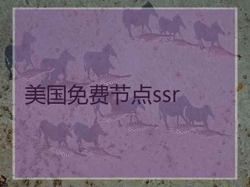 美国免费节点ssr