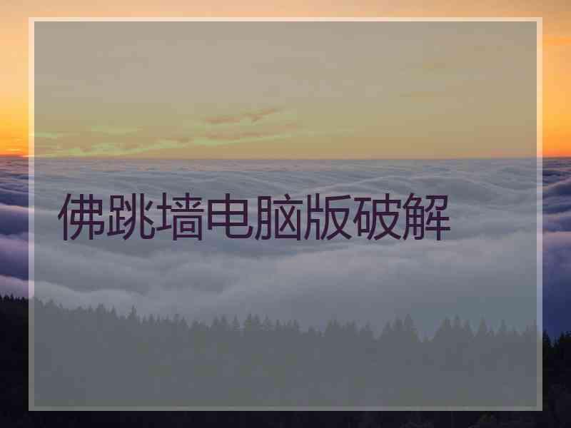 佛跳墙电脑版破解