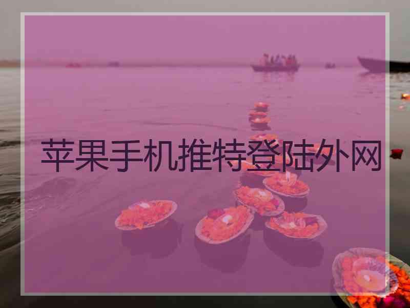 苹果手机推特登陆外网