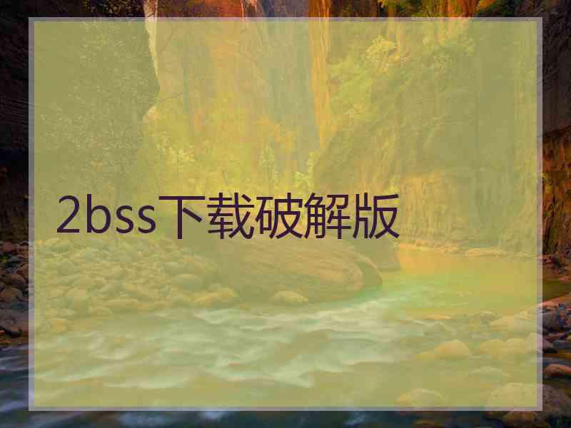 2bss下载破解版