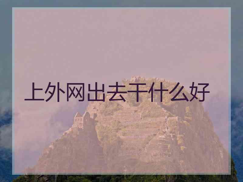 上外网出去干什么好