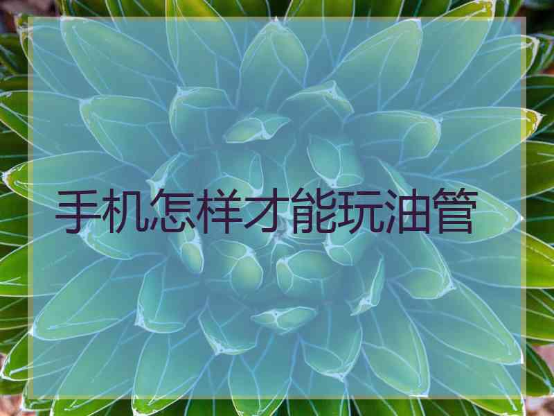 手机怎样才能玩油管