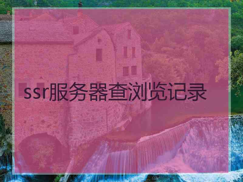ssr服务器查浏览记录