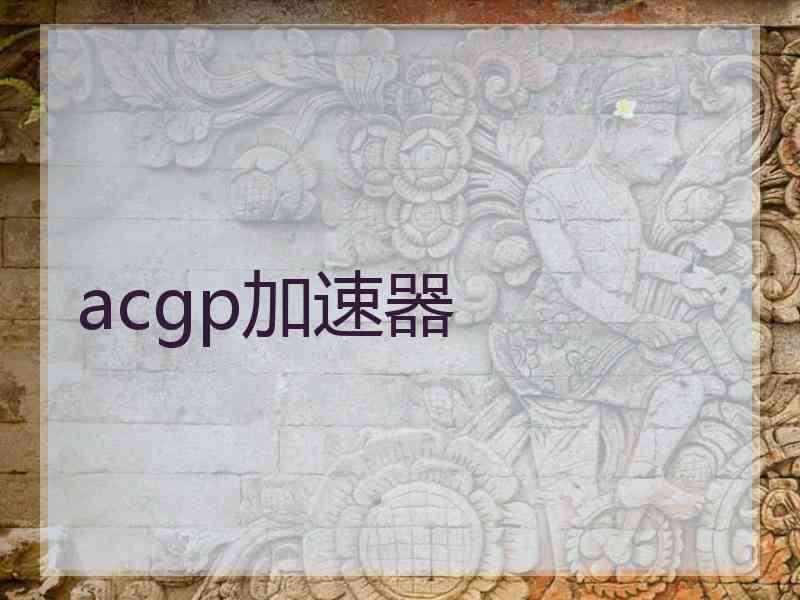 acgp加速器