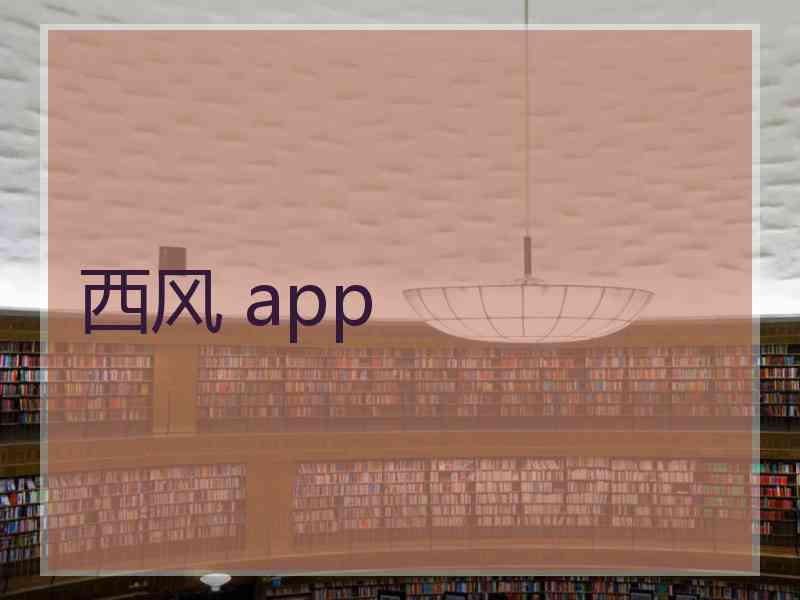 西风 app