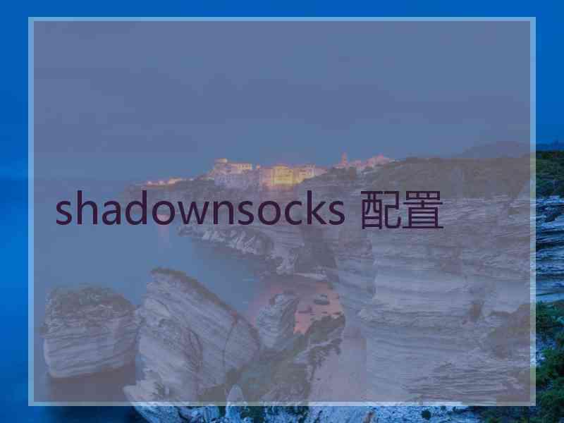 shadownsocks 配置