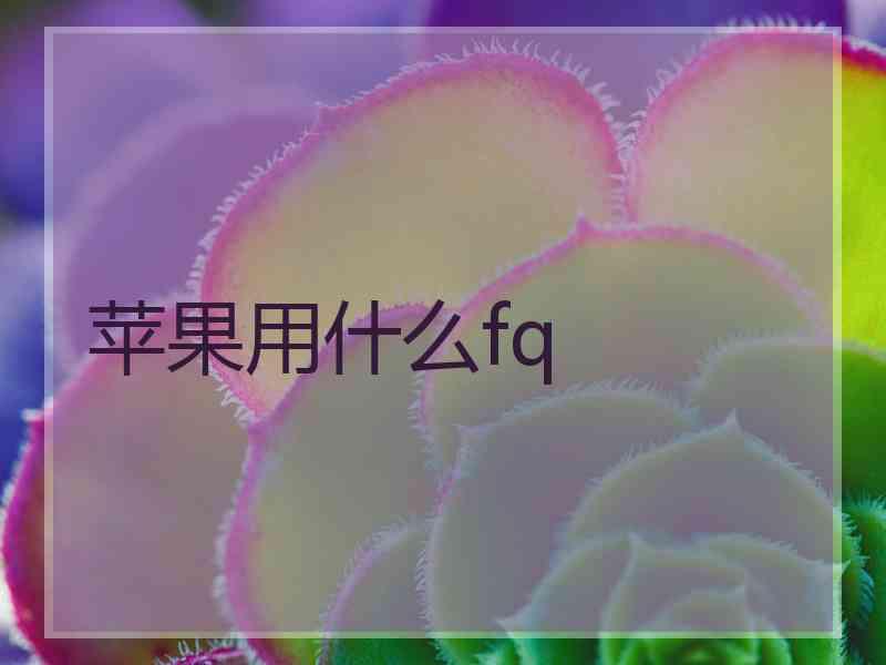 苹果用什么fq