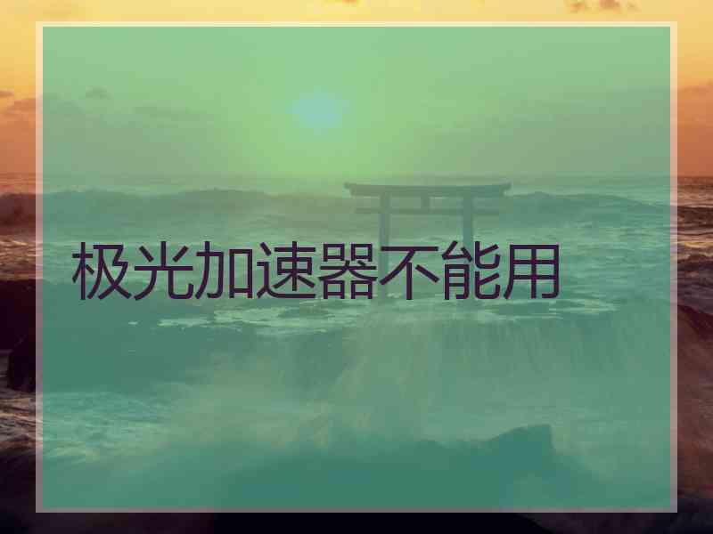 极光加速器不能用