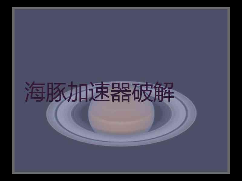 海豚加速器破解