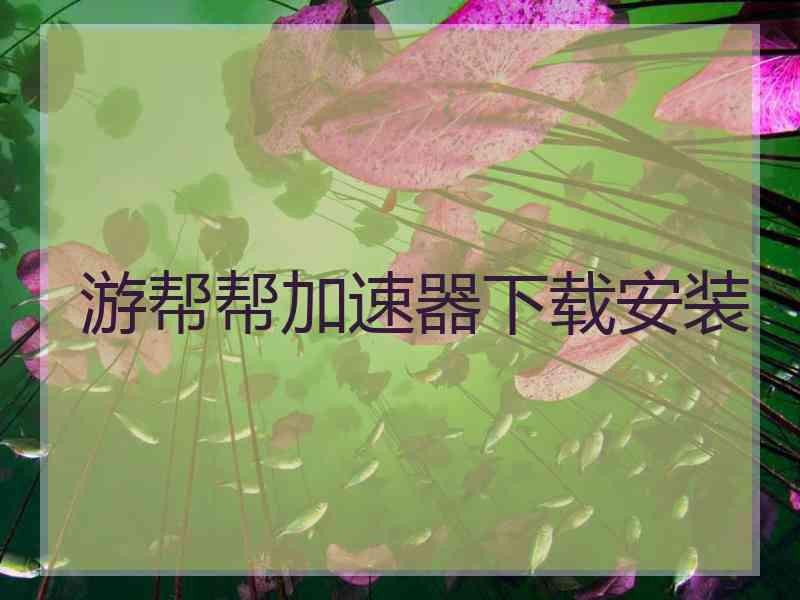 游帮帮加速器下载安装