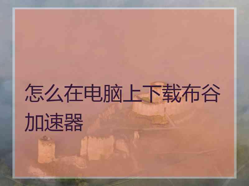 怎么在电脑上下载布谷加速器