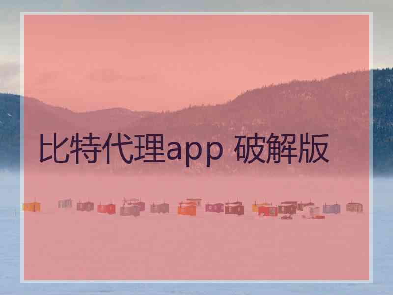 比特代理app 破解版
