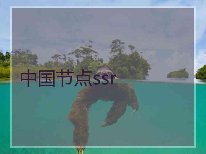 中国节点ssr