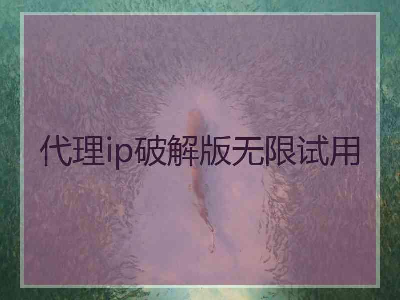 代理ip破解版无限试用