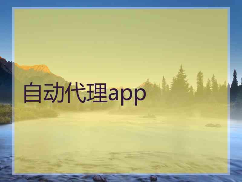 自动代理app