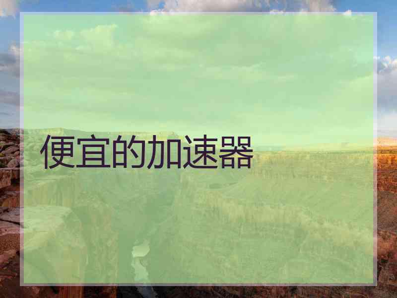 便宜的加速器