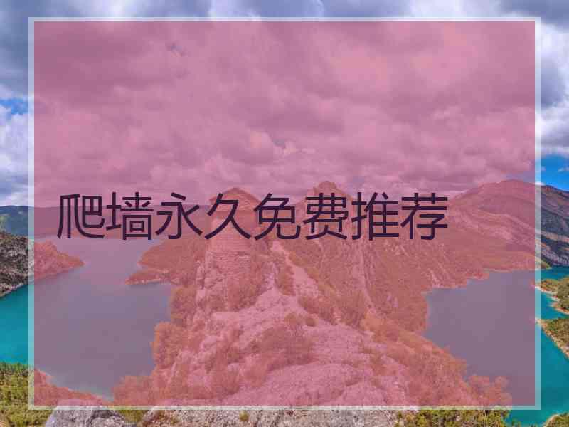 爬墙永久免费推荐