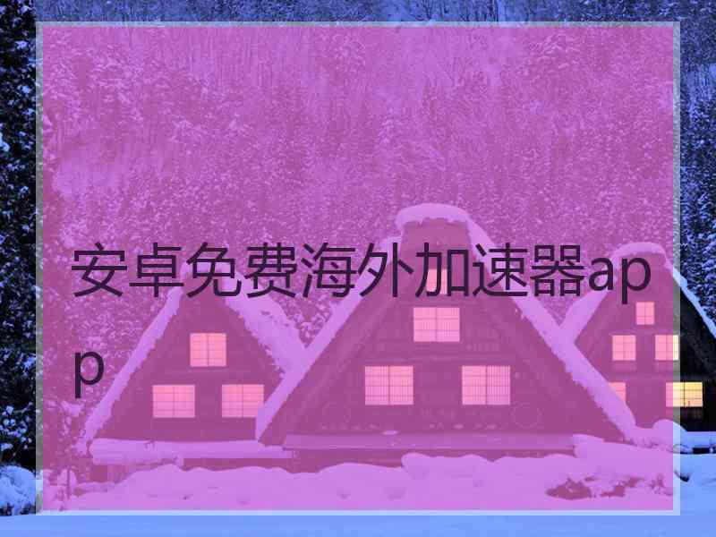 安卓免费海外加速器app