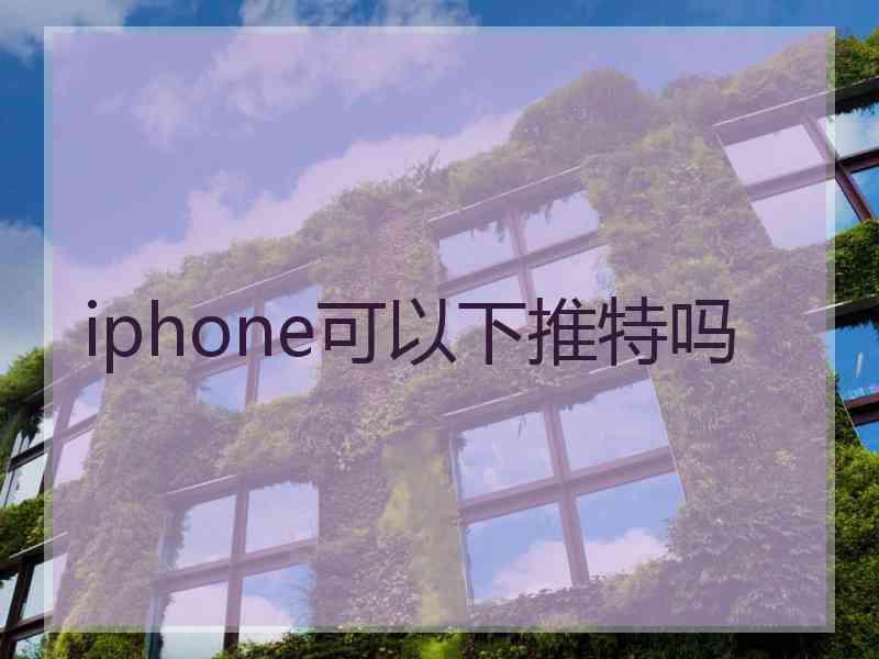 iphone可以下推特吗