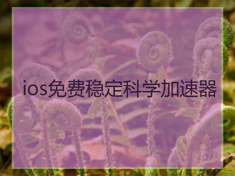 ios免费稳定科学加速器